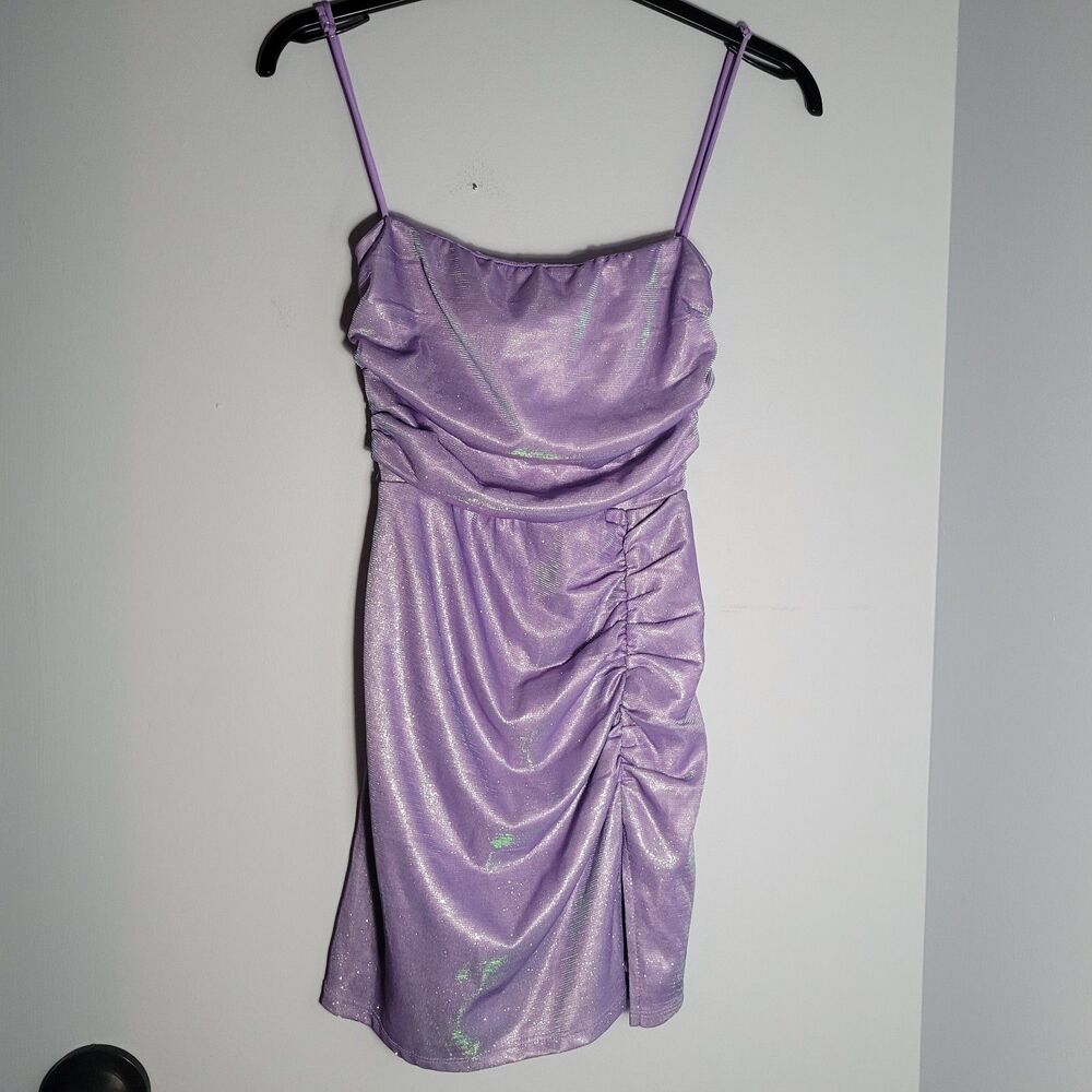 Lucy in the Sky Dress Lilac Purple Bodycon Open Back Mini Homecoming Size S